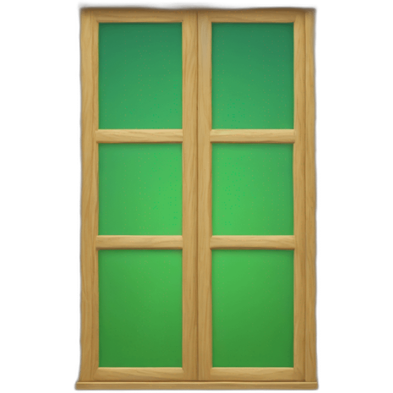 Wooden house pv green windows emoji