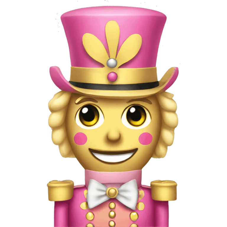 Pink and yellow nutcracker  emoji