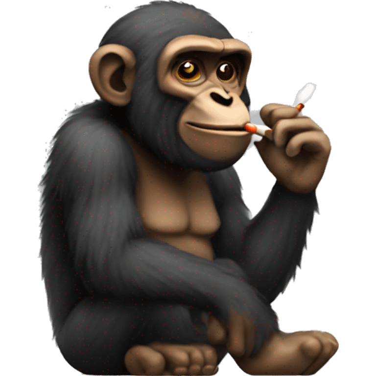 Ape smoking a cigarette  emoji