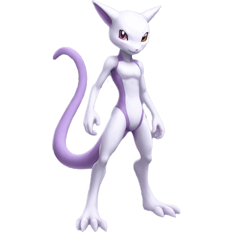 Anthro Mewtwo-Pokémon full body emoji