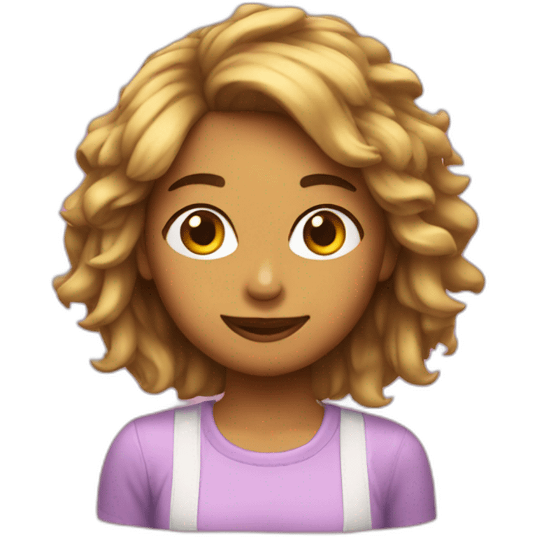 Chica pelo corto emoji