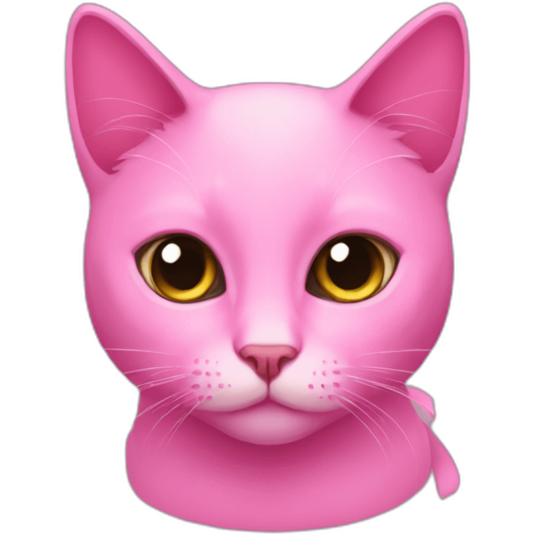 black and pink cat emoji