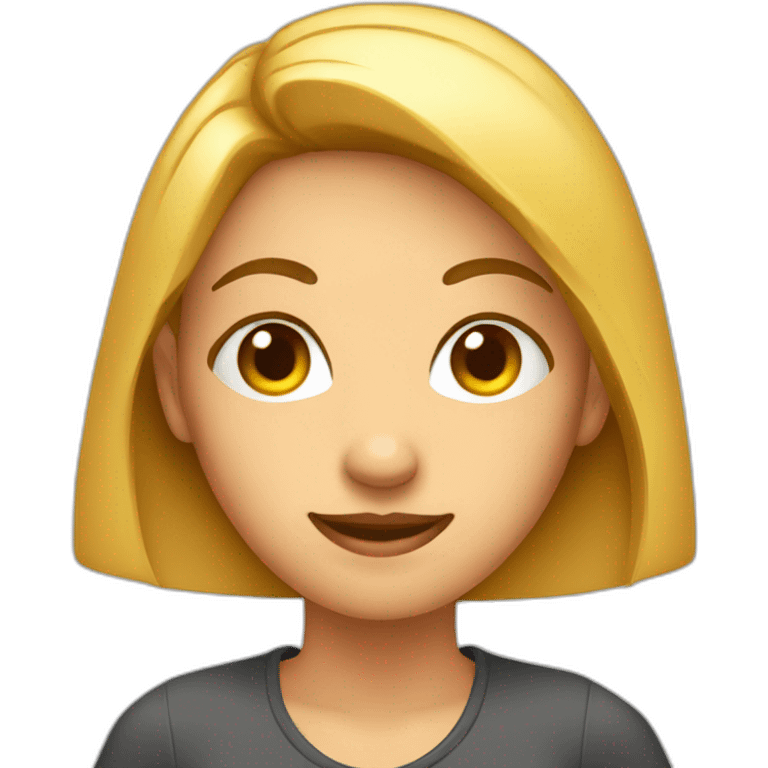 Personnage derrière femme emoji