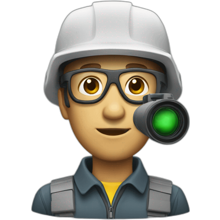 A topographer with a laser scanner emoji