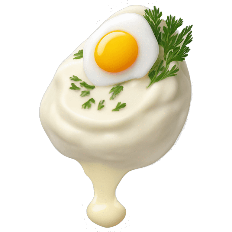 white dill sauce with egg emoji