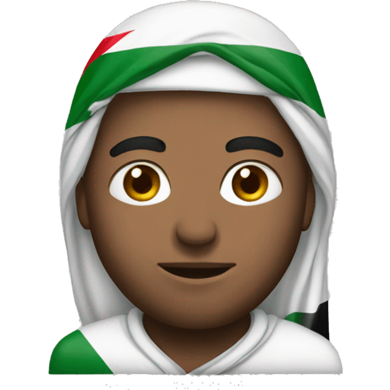 man in palestine flag  emoji