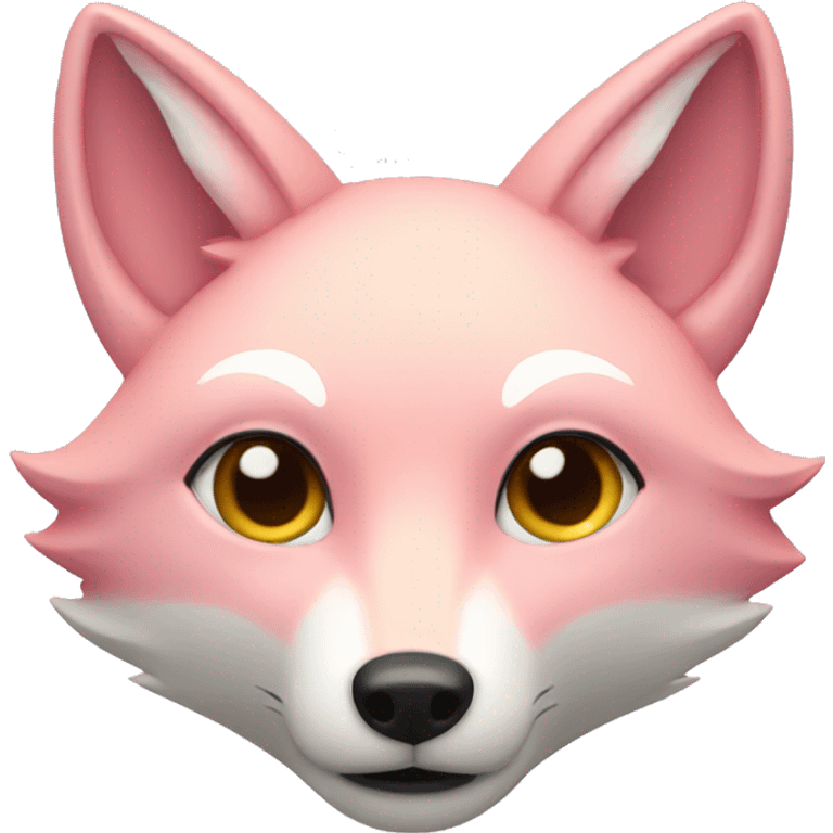 Pastel pink fox emoji