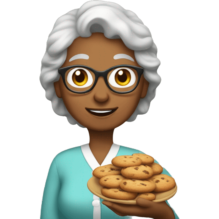 Grandma holding cookies  emoji