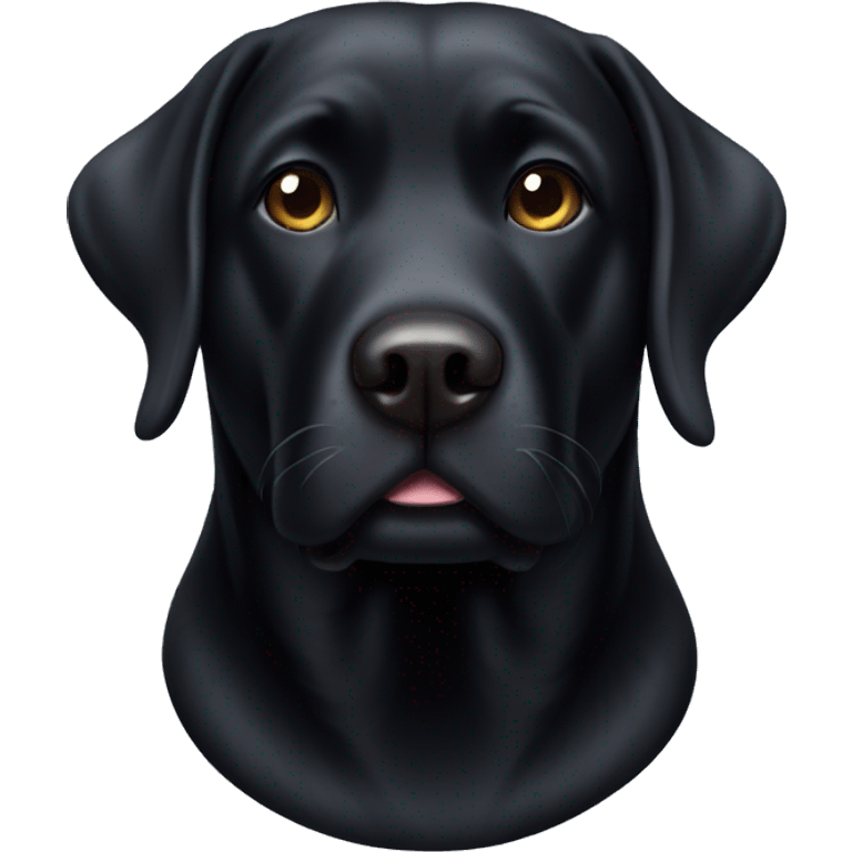 Fat black lab  emoji