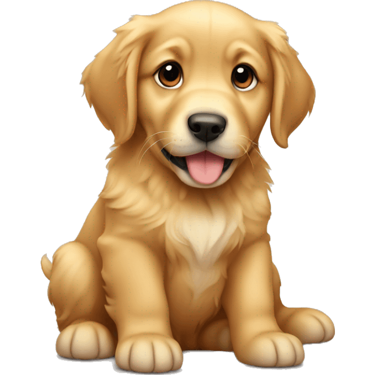 puppy golden retriever  emoji