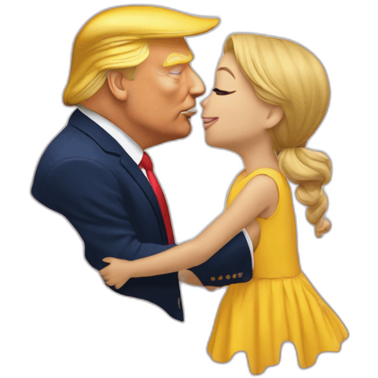 trump kissing his daughter, positivity, inclusiveness emoji