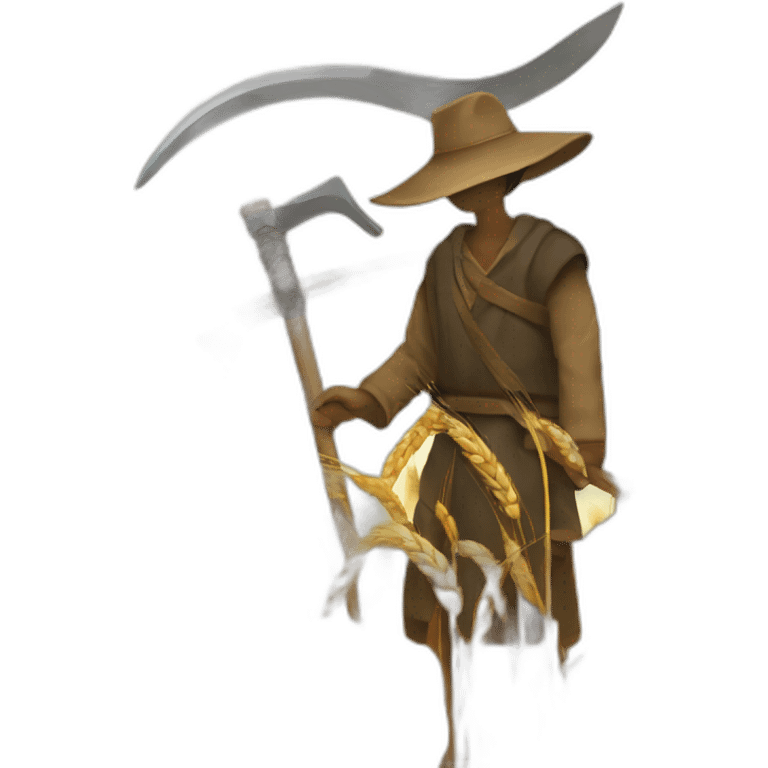 a scythe and wheat emoji