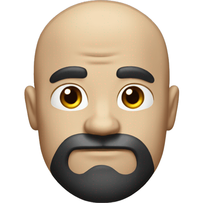 white bodybuilder with baldness and black mustache emoji