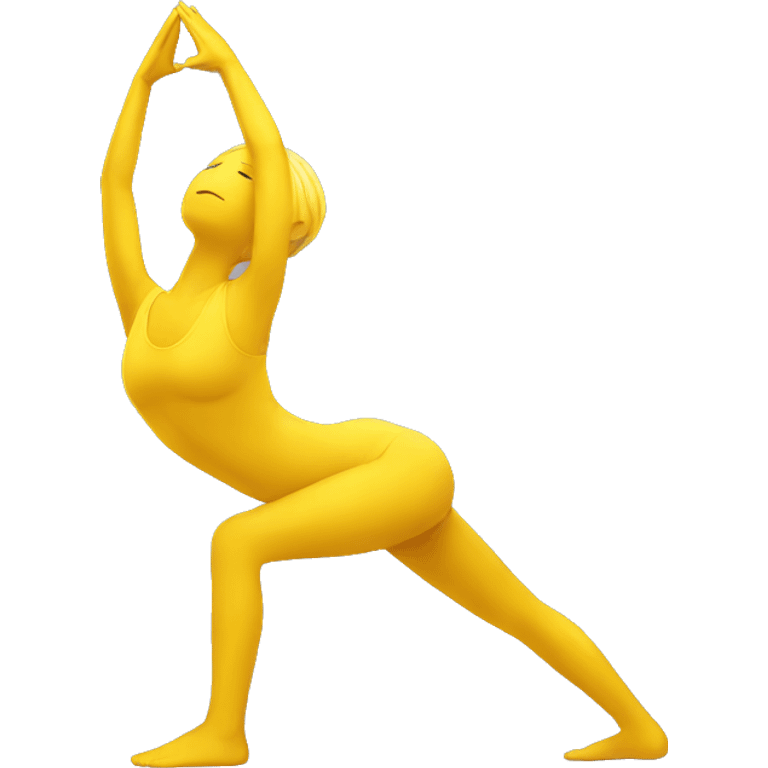 yellow person doing yoga emoji