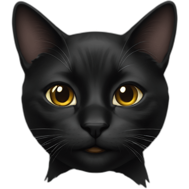 Black cat realistic emoji