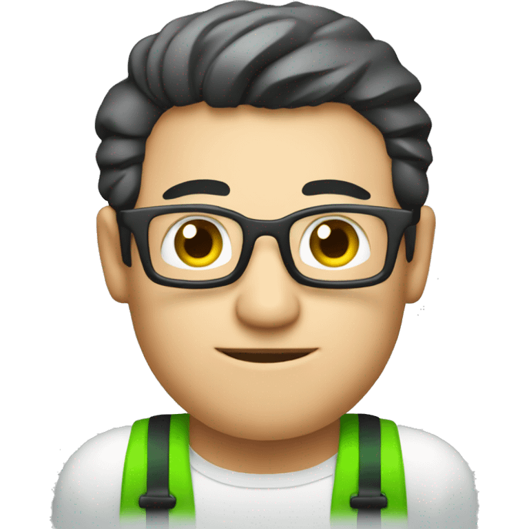 Developer man with computer with watermelon logo emoji