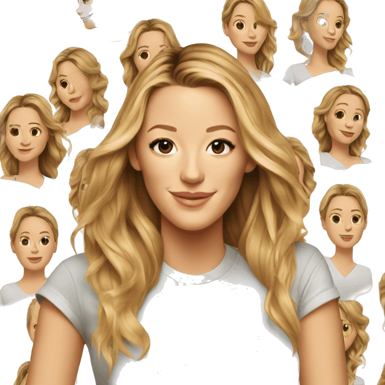 blake lively cartoon wearing tee emoji