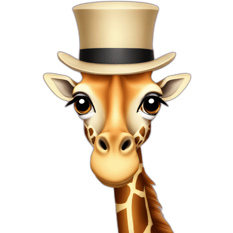 Top hat giraffe emoji