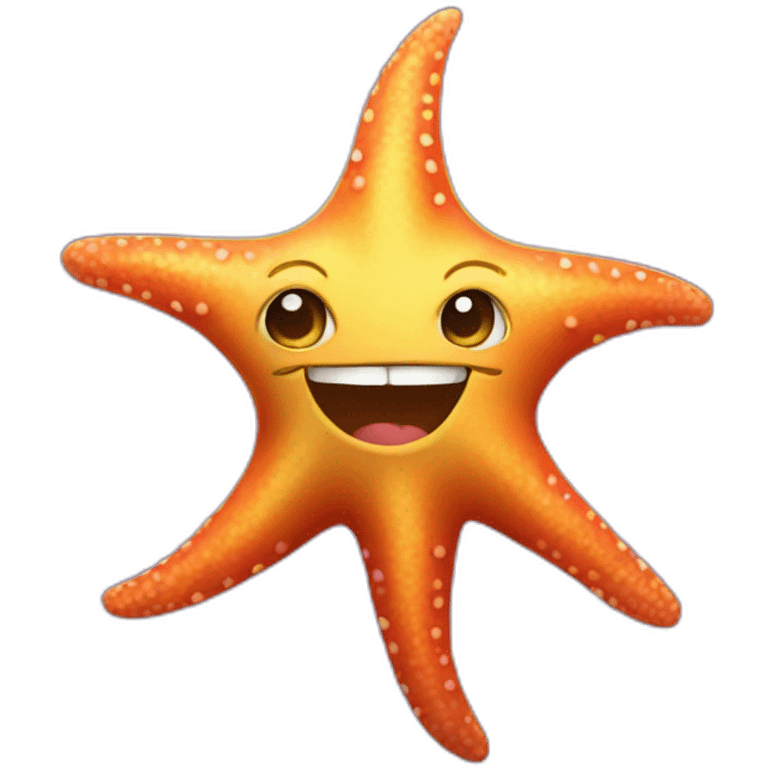 Star fish smiling emoji