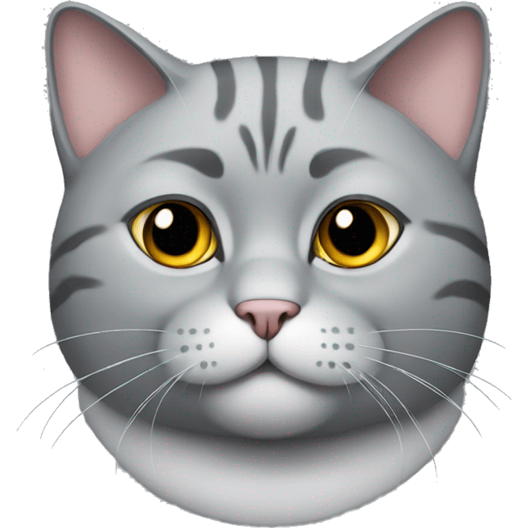 Fat grey cat emoji