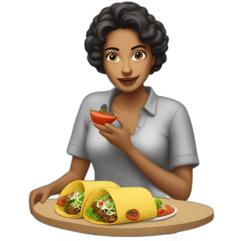 Rihana mange un tacos emoji