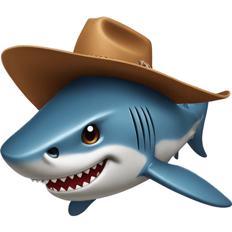 shark with cowboy hat emoji