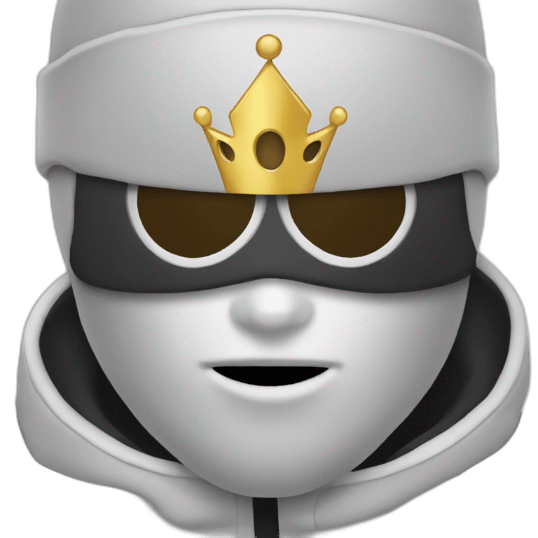 Ski mask with a crown emoji