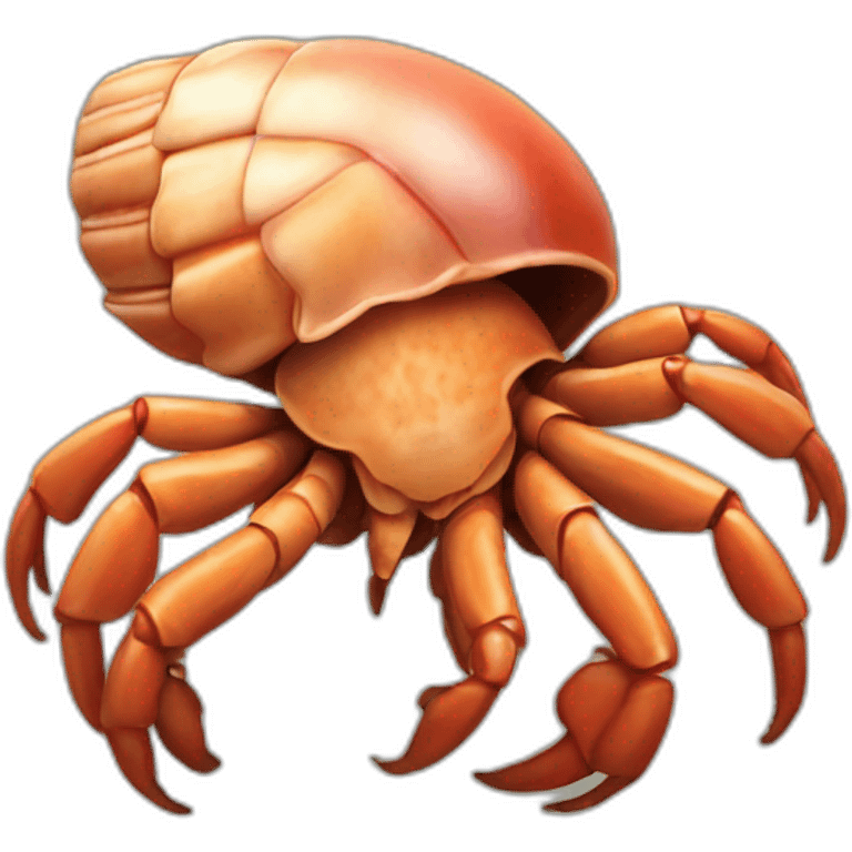 A hermit crab that is a hand emoji