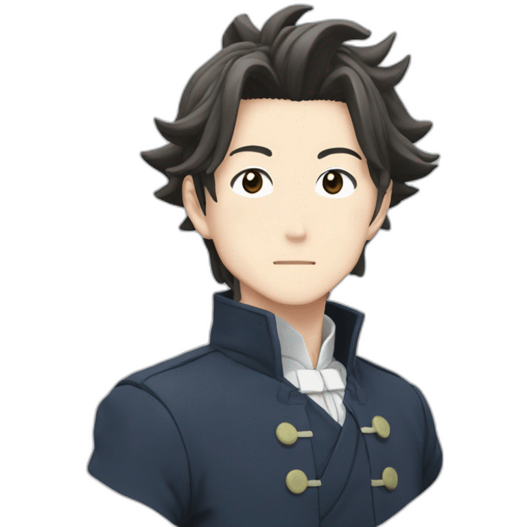 gojo satoru with kamado tanjiro emoji