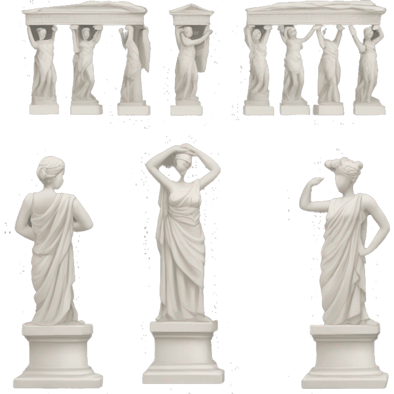 Greek Caryatids statues emoji