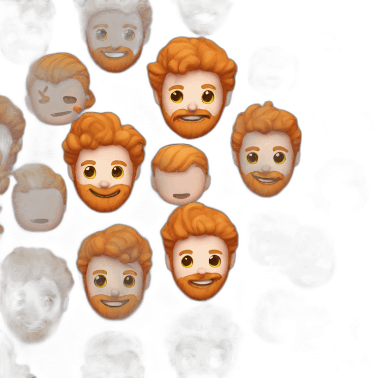 Ginger emoji with blackberry beard emoji