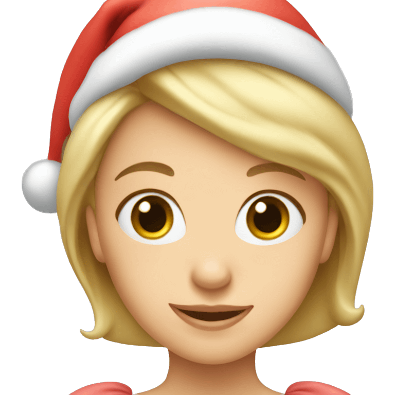 Cinderella wearing Santa hat emoji