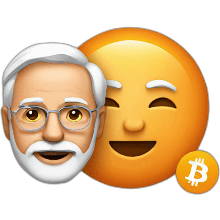 Modi with bitcoin emoji