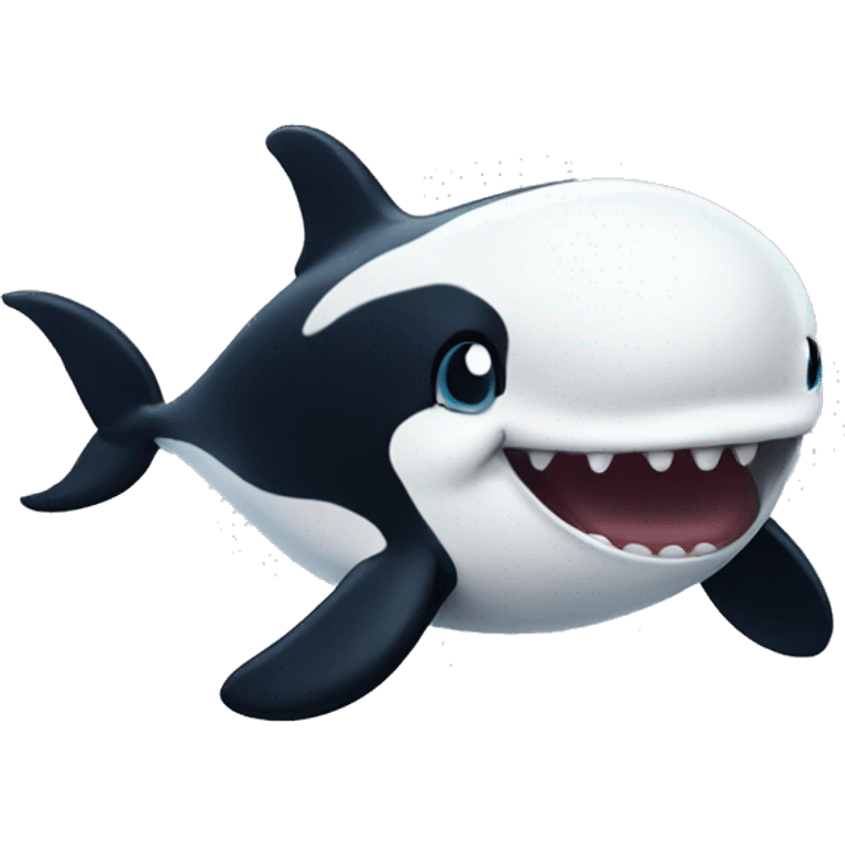 White orca cute cry emoji