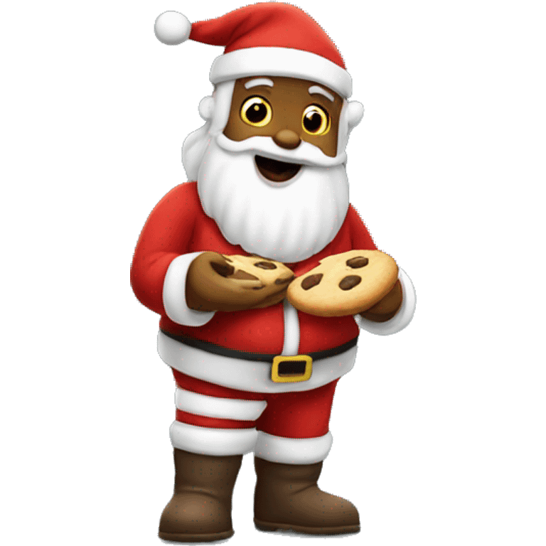 Santa eating cookies  emoji