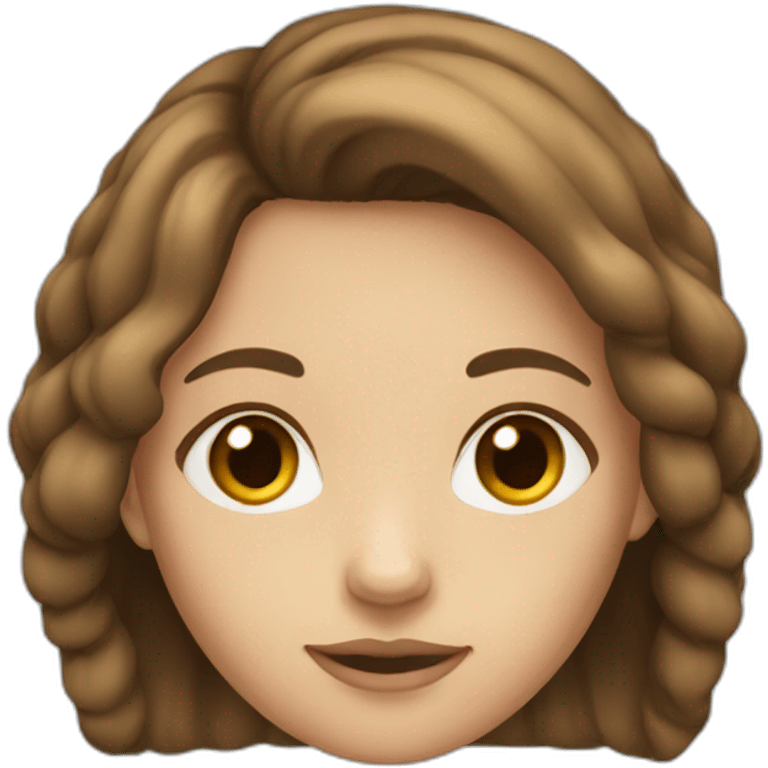 Girl-with-brown-hair-brown-eyes-light-skin. emoji