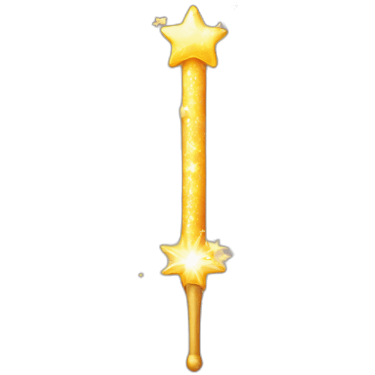 magic wand with three magic sparkles emoji