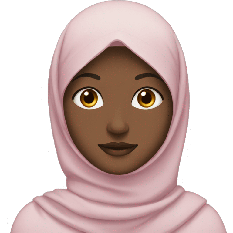 make a girl with hijab and dark brown eyes  emoji