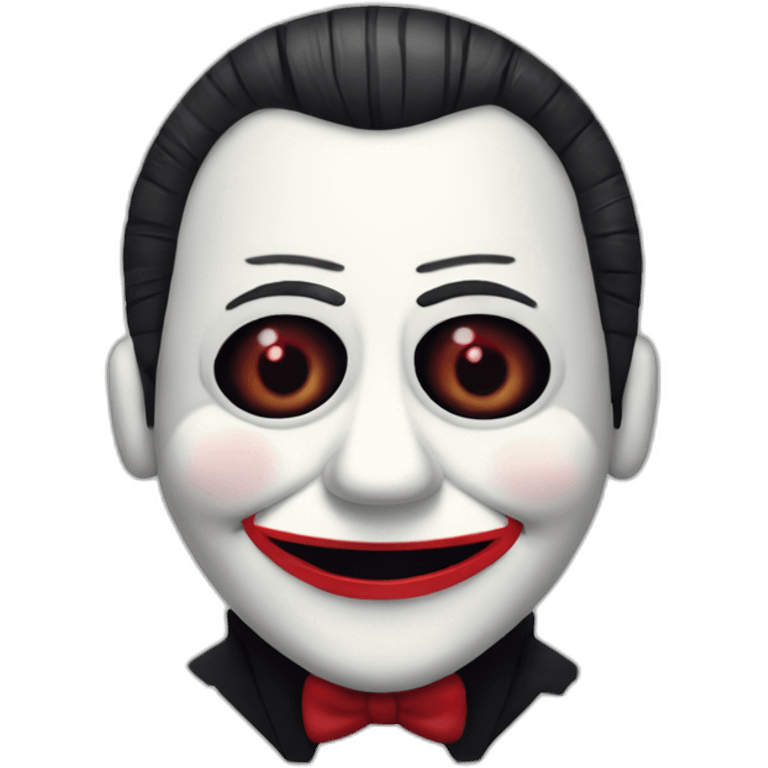 billy the puppet from saw, red tricycle, handsaw emoji