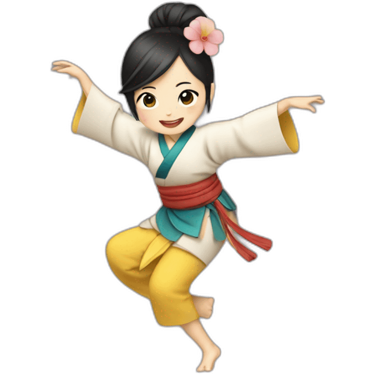 japanese girl dancing forró emoji