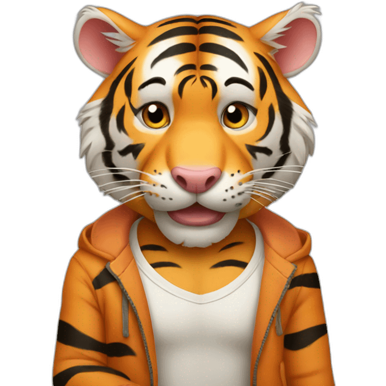 tiger-with-pig emoji