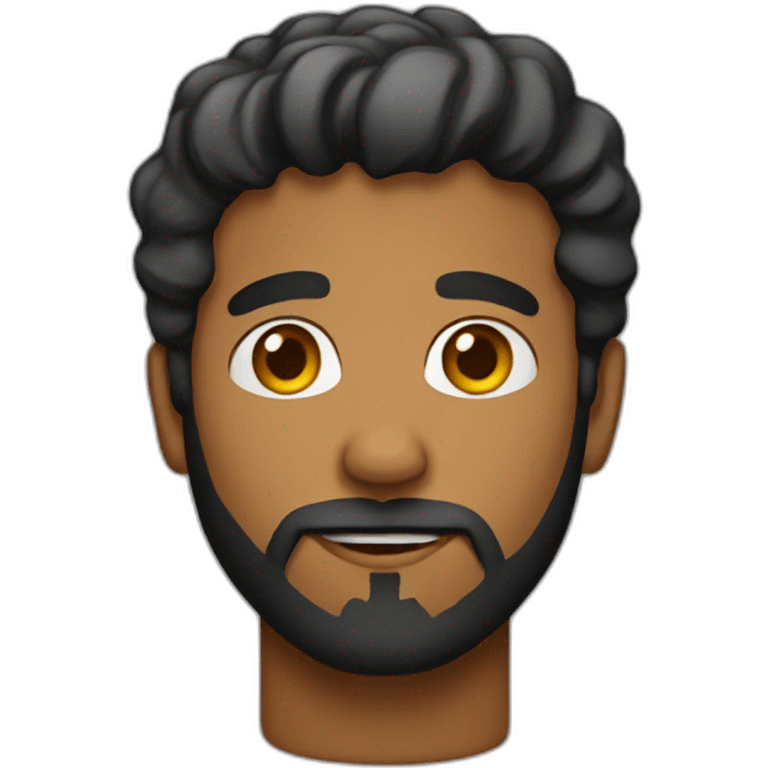 Brown man small beard emoji