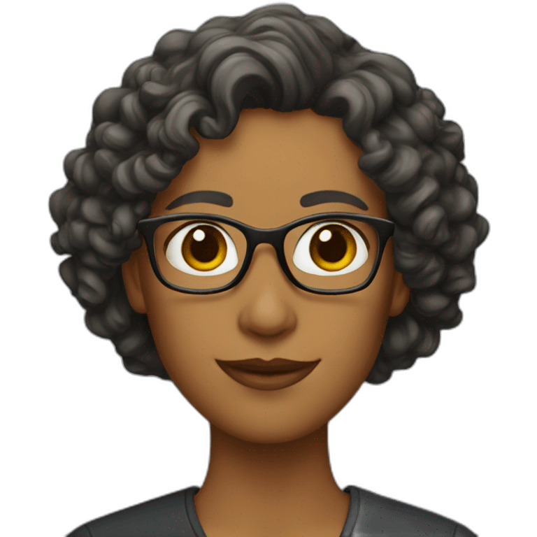 teacher with curls emoji