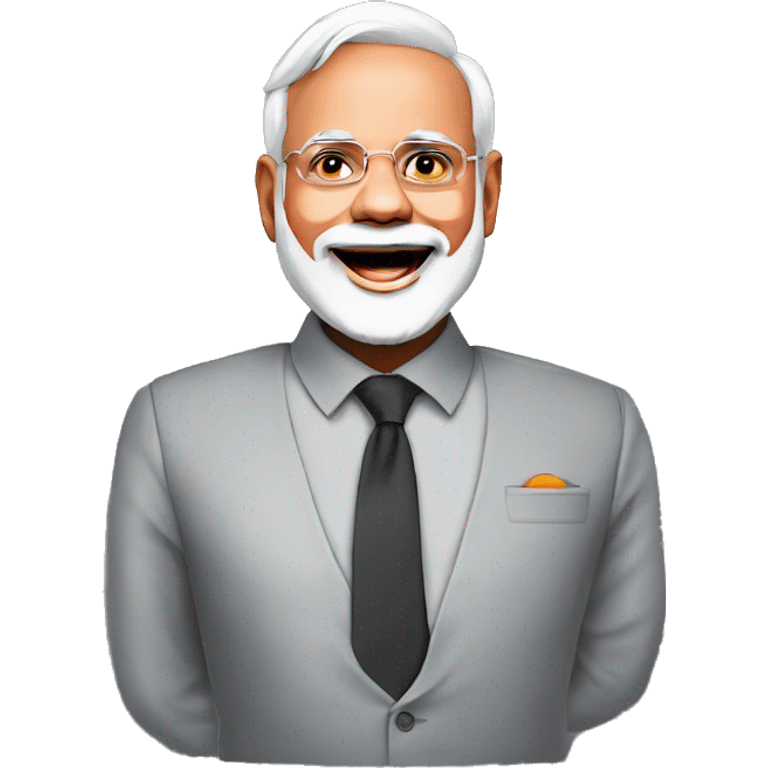 Prime minister narendra modi in a comedy club emoji