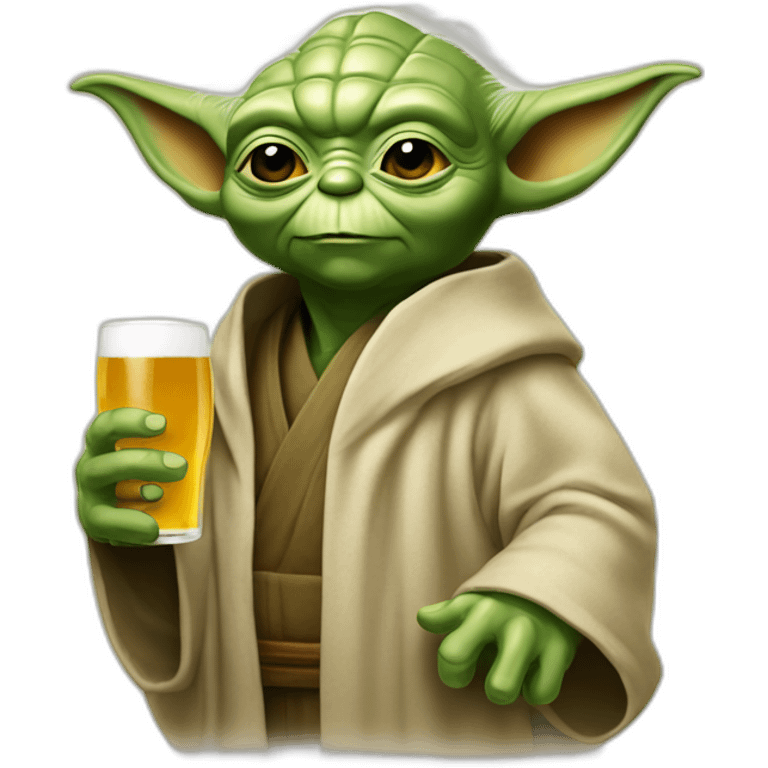 yoda qui boit de la biere emoji