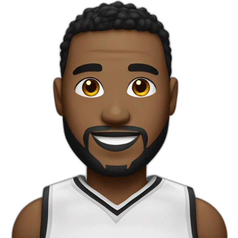 Kevin Punter wearing black and white basketball jersey emoji