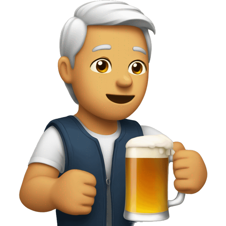 Beer drinking beer emoji