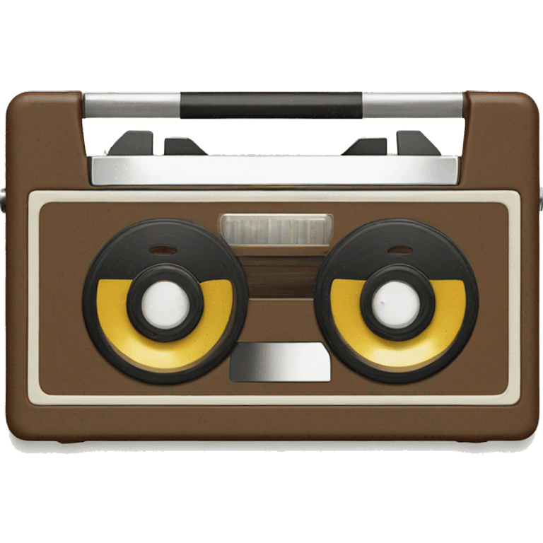 vintage brown cassette for tape recorder emoji