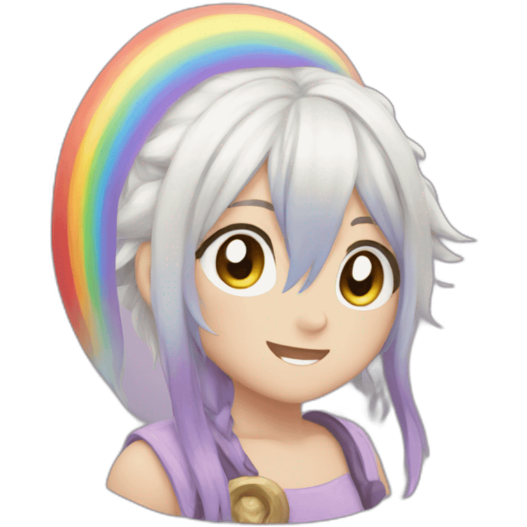 Evoli under rainbow emoji