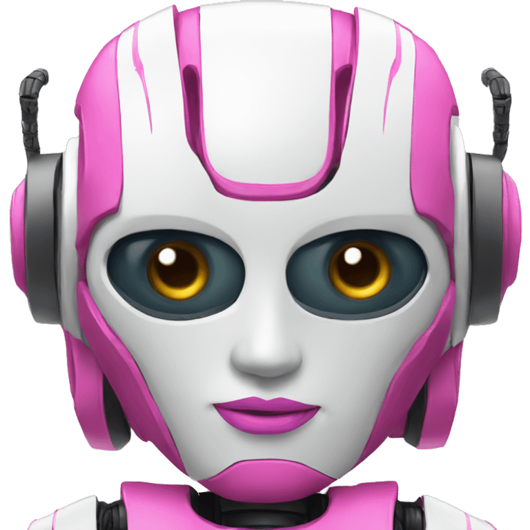 robot con lazo rosa  emoji